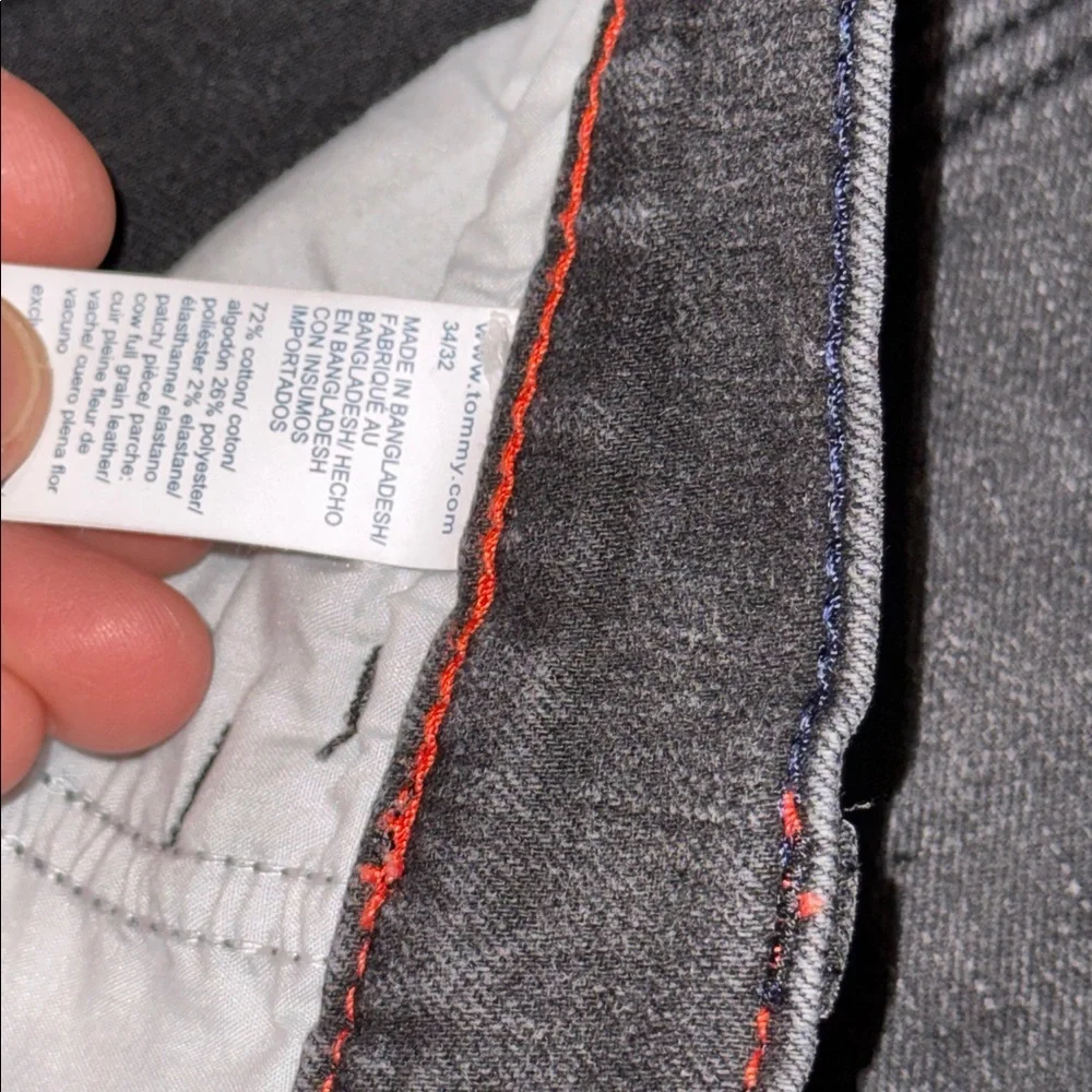 Tommy Hilfiger Charcoal Black Jeans Size 34x32 Men